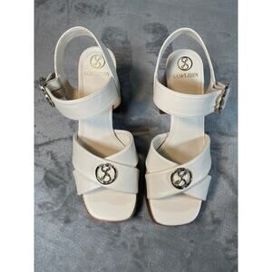 Sam and Libby Ivory Kristy Platform Sandals Size 9M